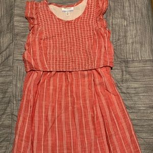Motherhood nursing seersucker dress Medium EUC